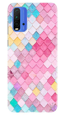 Pink Pattern Mobile Back Case for Redmi 9 Power (Design - 215)