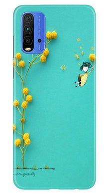 Flowers Girl Mobile Back Case for Redmi 9 Power (Design - 216)