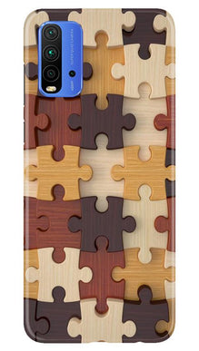 Puzzle Pattern Mobile Back Case for Redmi 9 Power (Design - 217)
