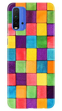 Colorful Square Mobile Back Case for Redmi 9 Power (Design - 218)