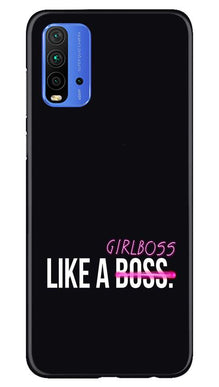 Like a Girl Boss Mobile Back Case for Redmi 9 Power (Design - 265)