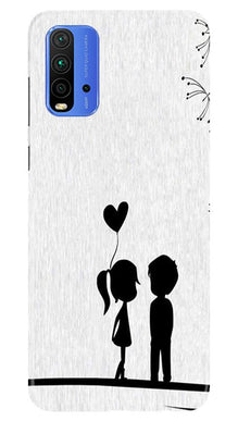 Cute Kid Couple Mobile Back Case for Redmi 9 Power (Design - 283)