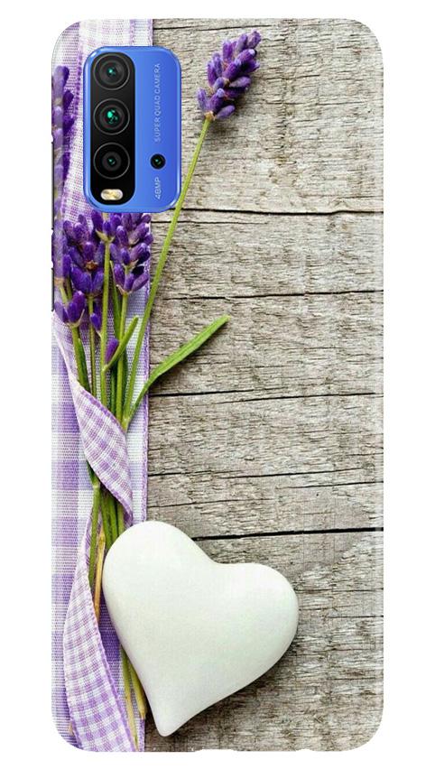 White Heart Case for Redmi 9 Power (Design No. 298)