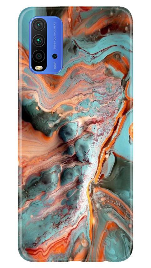 Marble Texture Mobile Back Case for Redmi 9 Power (Design - 309)