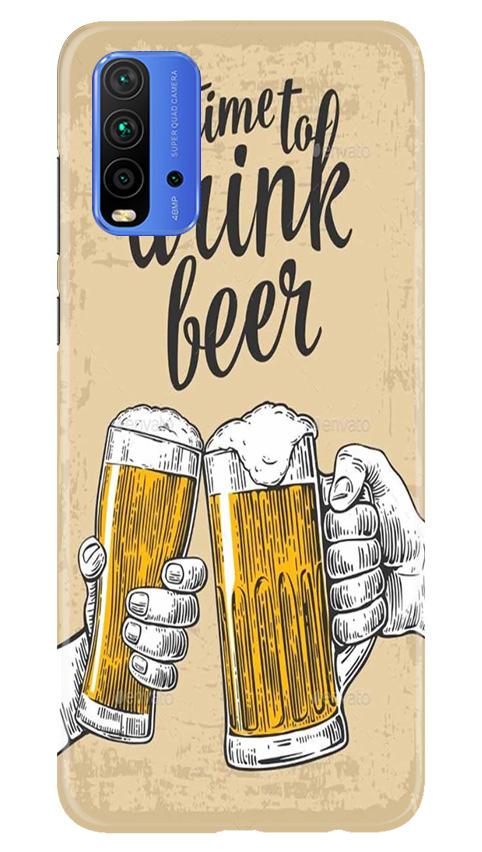Drink Beer Mobile Back Case for Redmi 9 Power (Design - 328)