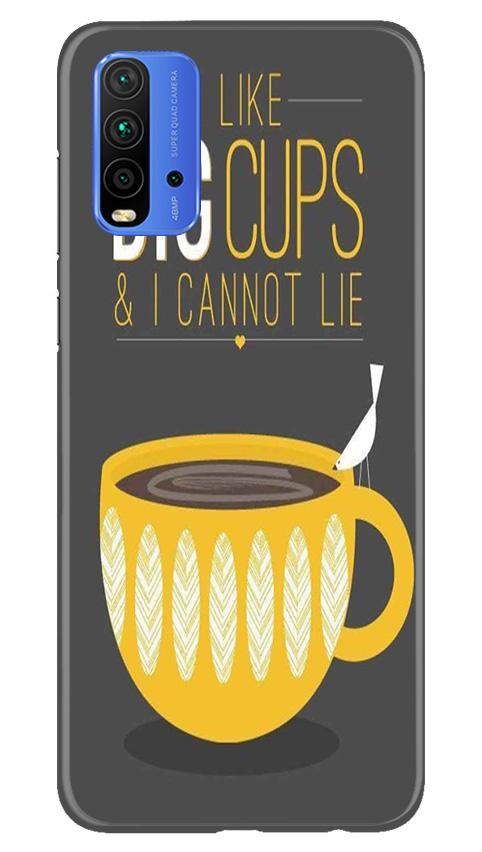 Big Cups Coffee Mobile Back Case for Redmi 9 Power (Design - 352)