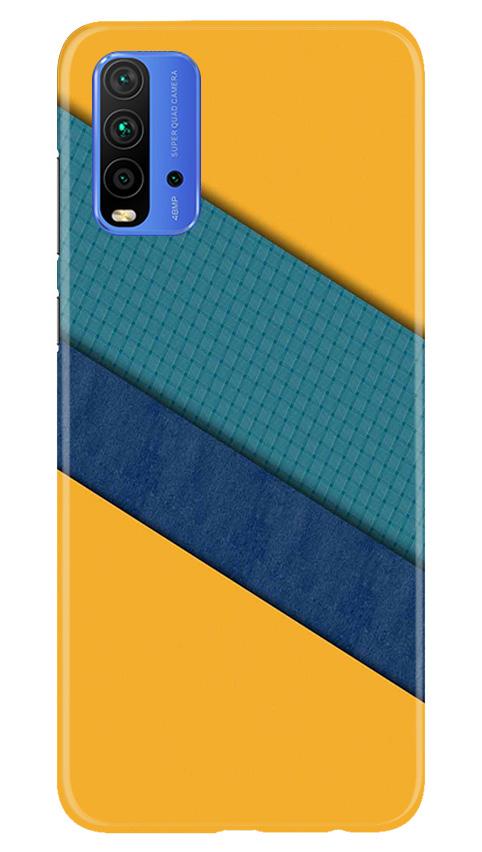 Diagonal Pattern Mobile Back Case for Redmi 9 Power (Design - 370)