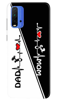 Love Mom Dad Mobile Back Case for Redmi 9 Power (Design - 385)
