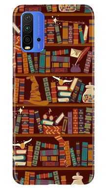 Book Shelf Mobile Back Case for Redmi 9 Power (Design - 390)