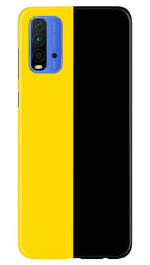 Black Yellow Pattern Mobile Back Case for Redmi 9 Power (Design - 397)