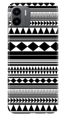 Black white Pattern Mobile Back Case for Redmi A1 (Design - 5)