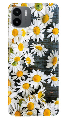 White flowers2 Mobile Back Case for Redmi A1 (Design - 62)