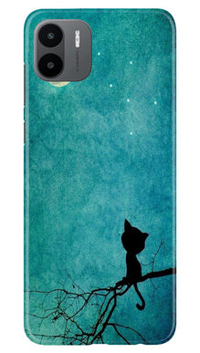 Moon cat Mobile Back Case for Redmi A1 (Design - 70)