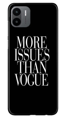 More Issues than Vague Mobile Back Case for Redmi A1 (Design - 74)