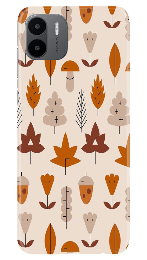 Leaf Pattern Art Case for Redmi A1  (Design - 132)
