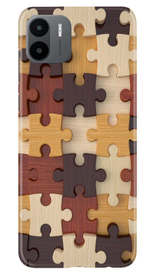 Puzzle Pattern Mobile Back Case for Redmi A1 (Design - 186)
