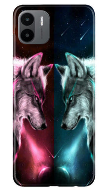 Wolf fight Mobile Back Case for Redmi A1 (Design - 190)