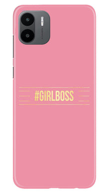 Girl Boss Pink Mobile Back Case for Redmi A1 (Design - 232)