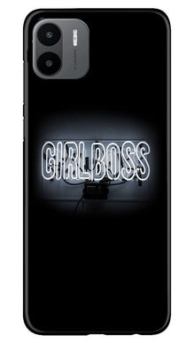 Girl Boss Black Mobile Back Case for Redmi A1 (Design - 237)