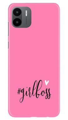 Girl Boss Pink Mobile Back Case for Redmi A1 (Design - 238)