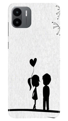 Cute Kid Couple Mobile Back Case for Redmi A1 (Design - 252)