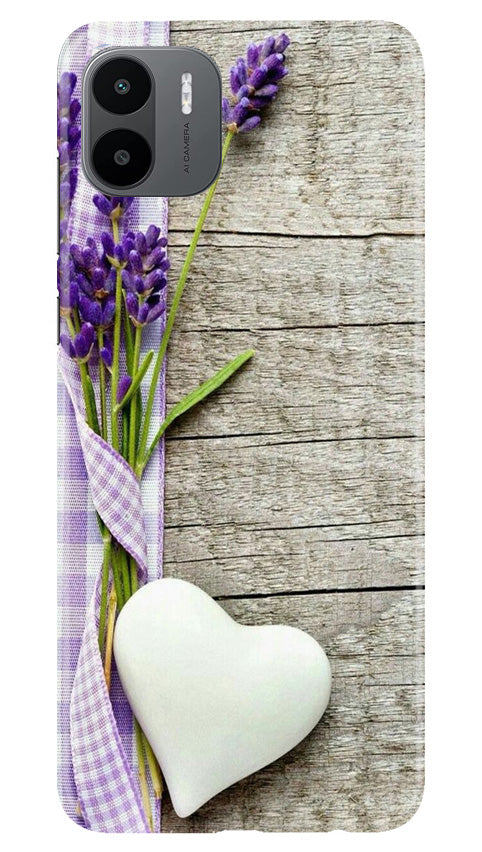 White Heart Case for Redmi A1 (Design No. 260)