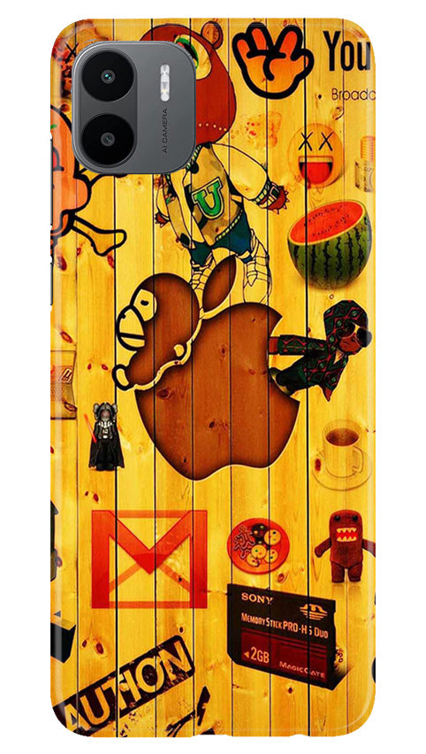 Wooden Texture Mobile Back Case for Redmi A1 (Design - 326)