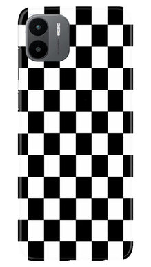 Black White Boxes Mobile Back Case for Redmi A1 (Design - 331)