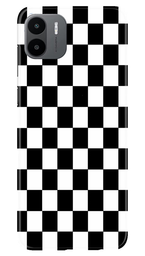 Black White Boxes Mobile Back Case for Redmi A1 (Design - 331)
