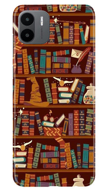 Book Shelf Mobile Back Case for Redmi A1 (Design - 348)