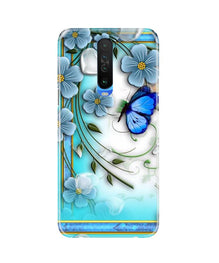 Blue Butterfly Mobile Back Case for Redmi K30 (Design - 21)