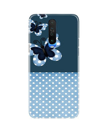 White dots Butterfly Mobile Back Case for Redmi K30 (Design - 31)