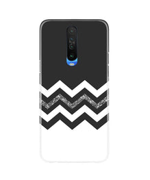 Black white Pattern2Mobile Back Case for Redmi K30 (Design - 83)