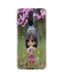 Cute Girl Mobile Back Case for Redmi K30 (Design - 92)