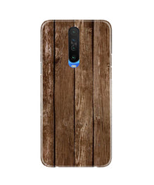Wooden Look Mobile Back Case for Redmi K30  (Design - 112)