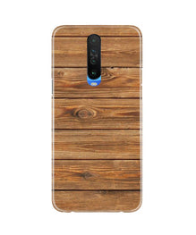 Wooden Look Mobile Back Case for Redmi K30  (Design - 113)
