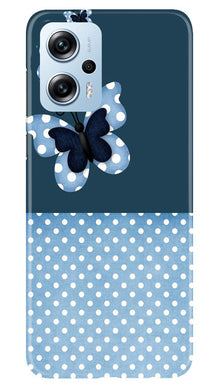 White dots Butterfly Mobile Back Case for Redmi K50i (Design - 31)