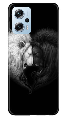 Dark White Lion Mobile Back Case for Redmi K50i  (Design - 140)