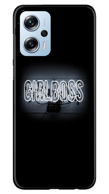 Girl Boss Black Mobile Back Case for Redmi K50i (Design - 237)