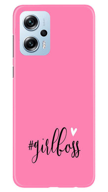 Girl Boss Pink Mobile Back Case for Redmi K50i (Design - 238)
