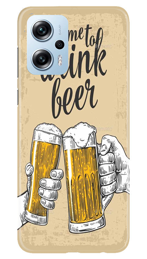 Drink Beer Mobile Back Case for Redmi K50i (Design - 290)