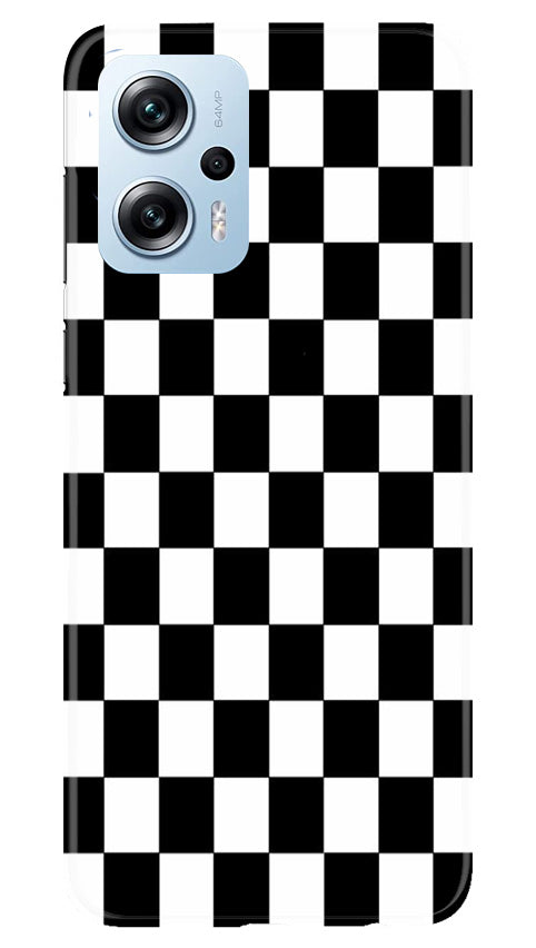 Black White Boxes Mobile Back Case for Redmi K50i (Design - 331)