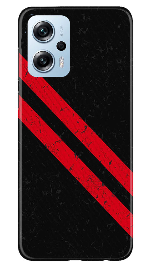 Black Red Pattern Mobile Back Case for Redmi K50i (Design - 332)