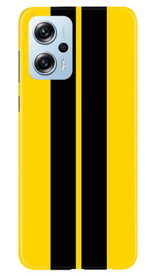 Black Yellow Pattern Mobile Back Case for Redmi K50i (Design - 336)