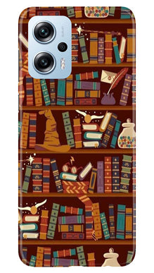 Book Shelf Mobile Back Case for Redmi K50i (Design - 348)