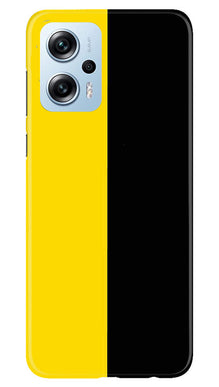 Black Yellow Pattern Mobile Back Case for Redmi K50i (Design - 354)