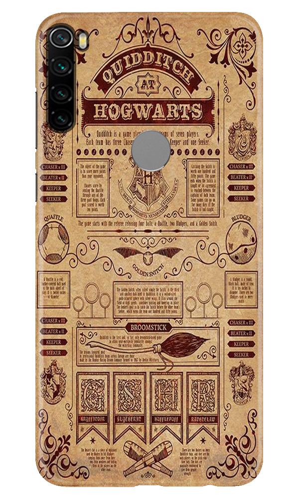 Hogwarts Mobile Back Case for Xiaomi Redmi Note 8 (Design - 304)