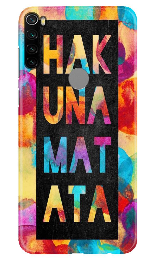 Hakuna Matata Mobile Back Case for Xiaomi Redmi Note 8 (Design - 323)