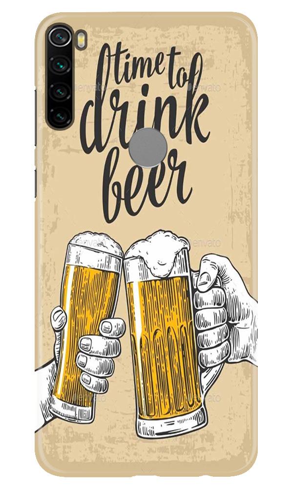 Drink Beer Mobile Back Case for Xiaomi Redmi Note 8 (Design - 328)