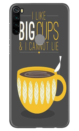 Big Cups Coffee Mobile Back Case for Xiaomi Redmi Note 8 (Design - 352)